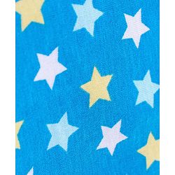 Babyhug Cotton Knit Half Sleeves Night Suit With Star Print - Blue