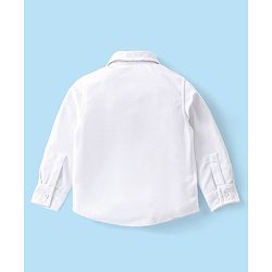 Babyhug Knit Full Sleeves Solid Color Party Suit with Stretch Waistcoat & Cap - White & Pink