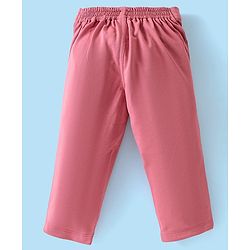 Babyhug Knit Full Sleeves Solid Color Party Suit with Stretch Waistcoat & Cap - White & Pink
