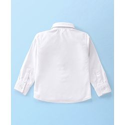Babyhug Knit Full Sleeves Solid Color Party Suit with Stretch Waistcoat & Cap - Navy Blue & White