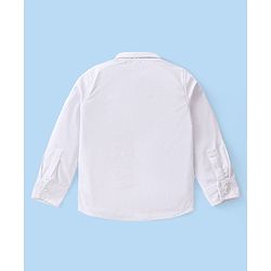Babyhug Knit Full Sleeves Solid Color Party Suit with Stretch Waistcoat & Cap - White & Sky Blue