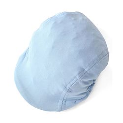 Babyhug Knit Full Sleeves Solid Color Party Suit with Stretch Waistcoat & Cap - White & Sky Blue