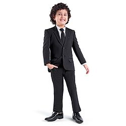 Babyhug Full Sleeves Stretch Party Suit Solid Colour - White & Black