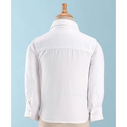 Babyhug Full Sleeves Stretch Party Suit Solid Colour - White & Black