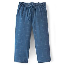 Babyhug Full Sleeves Stretch Party Suit Checkered - White & Royal Blue