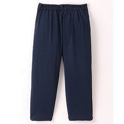 Babyhug Woven Full Sleeves Stretch Fit Party Suit With Waist Coat - Navy Blue