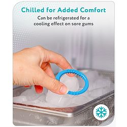 Babyhug Ring Silicone Teether -Green & Blue