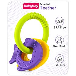 Babyhug Fish Shaped Silicone Teether- Multicolor
