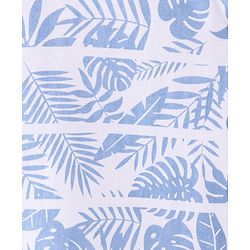 Babyhug Cotton Woven Half Sleeves   Solid Shirt with T-Shirt Leaf Print - Blue