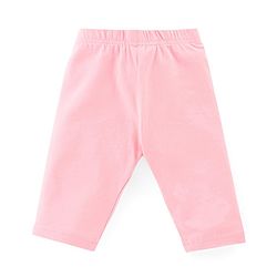 Babyhug Cotton Knit Single Jersey Three Fourth Leggings With Polka Dot & Floral Print Pack of 3 - Navy Blue Red & Pink