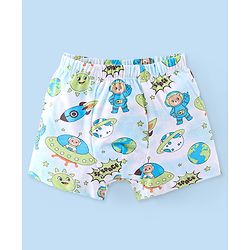 Babyhug 100% Cotton Single Jersey Knit Trunk Stripes & Bear Print Pack of 3 - Multicolor