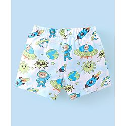 Babyhug 100% Cotton Single Jersey Knit Trunk Stripes & Bear Print Pack of 3 - Multicolor