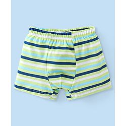 Babyhug 100% Cotton Single Jersey Knit Trunk Stripes & Bear Print Pack of 3 - Multicolor