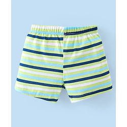 Babyhug 100% Cotton Single Jersey Knit Trunk Stripes & Bear Print Pack of 3 - Multicolor