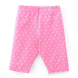 Babyhug Cotton Single Jersey Knit Three Fourth Length Legging Floral Print Pack Of 3 - Multucolor