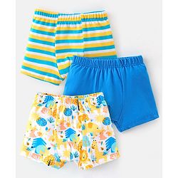 Babyhug 100% Cotton Briefs Bunny Print Pack of 3 - Multicolour