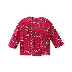 Babyhug Woven Full Sleeves Jamna Set with Forehead Cap & Booties - Fuchsia