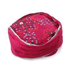 Babyhug Woven Full Sleeves Jamna Set with Forehead Cap & Booties - Fuchsia