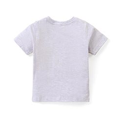 Babyhug 100% Cotton Knit Half Sleeves T-Shirt Animal Patch - Multicolor