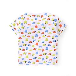Babyhug Cotton Half Sleeves T-Shirts With Cars Graphics Pack of 3 - Multicolor