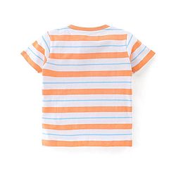 Babyhug Cotton Knit Half Sleeves T-Shirt Striped & Beach Theme Graphics Pack of 3 - Multicolour