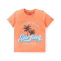 Babyhug Cotton Knit Half Sleeves T-Shirt Striped & Beach Theme Graphics Pack of 3 - Multicolour