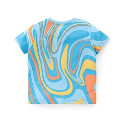 Babyhug Cotton Knit Half Sleeves T-Shirt Striped & Beach Theme Graphics Pack of 3 - Multicolour