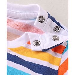 Babyhug Cotton Half Sleeves Striped T-Shirt With Lion Graphics Pack of 3 - Multicolor