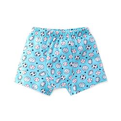 Babyhug 100% Cotton Briefs Striped & Football Printed Pack of 3 - Blue