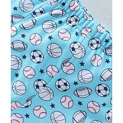 Babyhug 100% Cotton Briefs Striped & Football Printed Pack of 3 - Blue