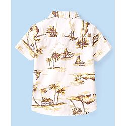Babyhug  100% Cotton Half Sleeves Printed Shirts - White