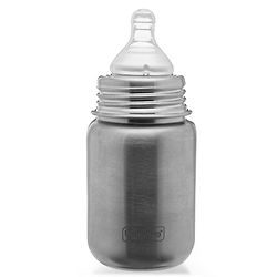 Babyhug Sterilizable Steel Feeding Bottle - 240 ml| BPA Free| Leak Resistant| BPA Free| 304 Grade| Anti-Colic| Newborns & Toddlers| Corrosion Resistant| Use as Water Bottle| Wide Neck