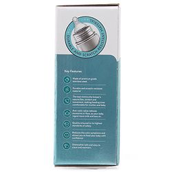 Babyhug Sterilizable Steel Feeding Bottle - 240 ml| BPA Free| Leak Resistant| BPA Free| 304 Grade| Anti-Colic| Newborns & Toddlers| Corrosion Resistant| Use as Water Bottle| Wide Neck