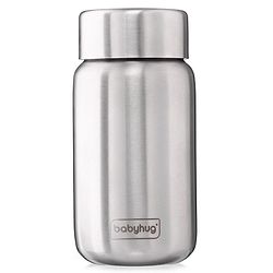 Babyhug Sterilizable Steel Feeding Bottle - 240 ml| BPA Free| Leak Resistant| BPA Free| 304 Grade| Anti-Colic| Newborns & Toddlers| Corrosion Resistant| Use as Water Bottle| Wide Neck