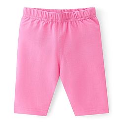 Babyhug Single Jersey Knit Three Fourth Length Legging Polka Dot & Orange Print Pack of 3 - Yellow Pink & Blue
