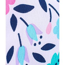 Babyhug Cotton Knit Three Fourth Leggings Dots & Floral Print Pack Of 3 - Pink & Purple