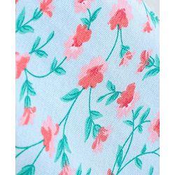 Babyhug Cotton Knit Three Fourth Length Floral Print Leggings Pack of 3 - Red Blue & Purple