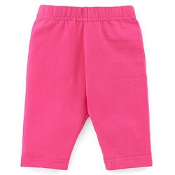 Babyhug Cotton Knit Three Fourth Length Stars & Polka Dots Printed Leggings Pack of 3 - Pink Yellow & Blue