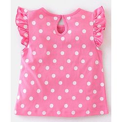 Babyhug 100% Cotton Knit Frill Sleeves T-Shirt with Pineapple Print Pack of 3 - Yellow & Pink