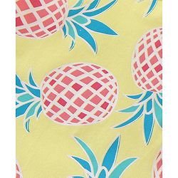 Babyhug 100% Cotton Knit Frill Sleeves T-Shirt with Pineapple Print Pack of 3 - Yellow & Pink