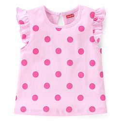 Babyhug 100% Cotton Knit Half Sleeves T-Shirts with Floral Graphics & Frill Detailing Pack Of 3 - Multicolor