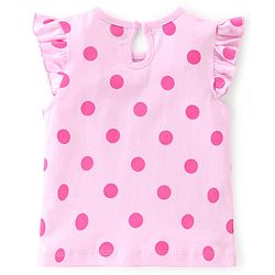 Babyhug 100% Cotton Knit Half Sleeves T-Shirts with Floral Graphics & Frill Detailing Pack Of 3 - Multicolor