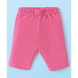 Babyhug Knit Three Fourth Leggings Bugs Print & Solid Pack of 3 - Multicolour