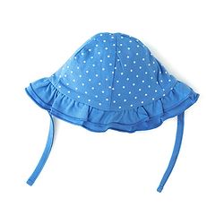 Babyhug 100% Cotton Baby Cap With Polka Dots Print - Blue