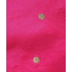 Babyhug Woven Sleeveless Embroidered Choli With Foil Printed Lehenga & Dupatta Set - White & Pink