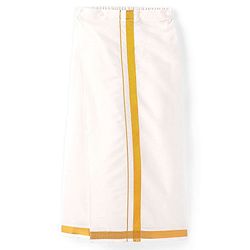 Babyhug Woven Half Sleeves Shirt & Mundu Set Solid Color - Orange