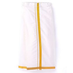 Babyhug Woven Half Sleeves Shirt & Mundu Set Solid Color - Blue