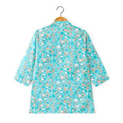 Babyhug Cotton Woven Full Sleeves Kurta Pyjama Set Printed - Blue & White