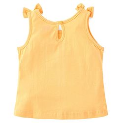 Babyhug Cotton Knit Sleeveless Top with Reversible Sequins Detailing - Yellow