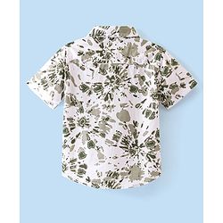 Babyhug 100% Cotton Woven Half Sleeves Shirt Abstract Print - Grey